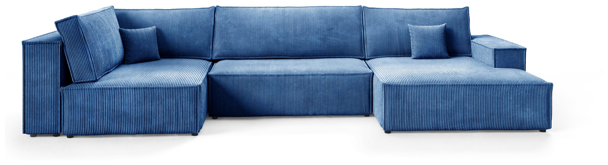 Duża kanapa narożna do salonu z funkcją spania w kształcie U PABLO MAXI