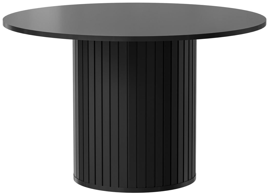 Nowoczesny okrągły czarny stół do przedpokoju 120 cm ZELDA