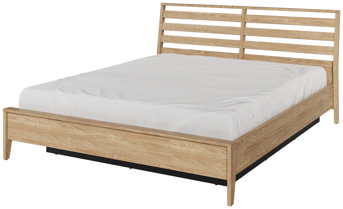 Łóżko z pojemnikiem na pościel 160x200 cm COZY stelaż