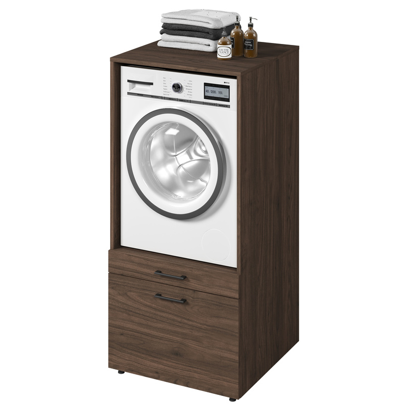 Szafka nad pralkę 67 cm z szufladą AZA orzech