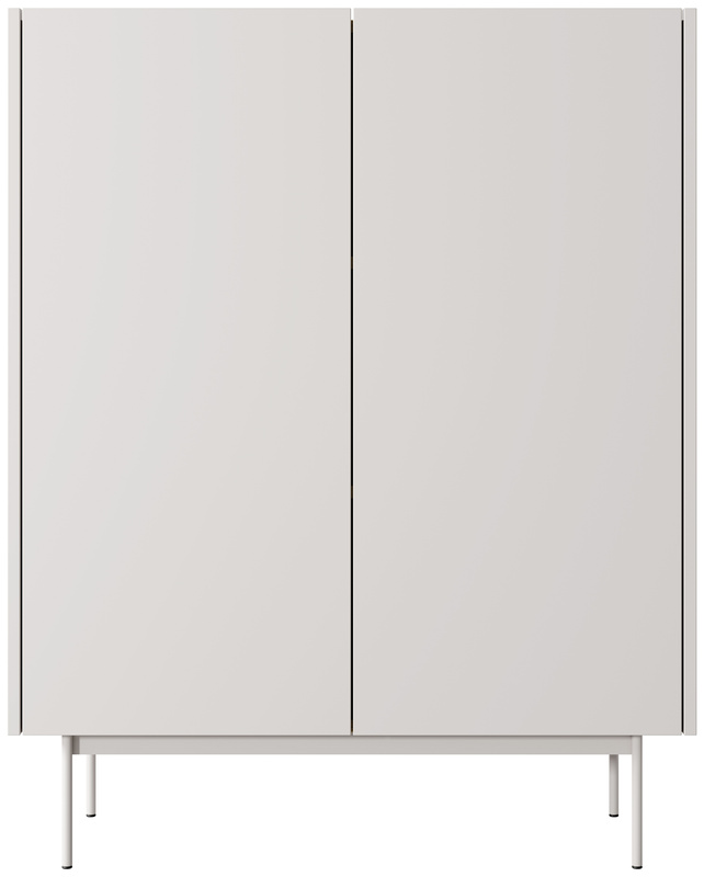 Wysoka nowoczesna komoda dwudrzwiowa 97 cm CRYSTAL kaszmir