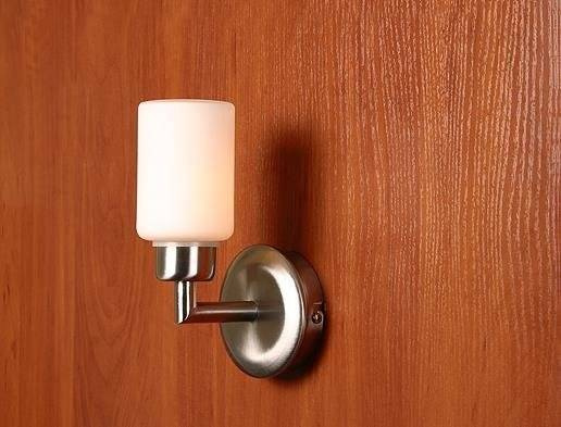 Kinkiet łazienkowy nad lustro nikiel mat szklany klosz MIRROR