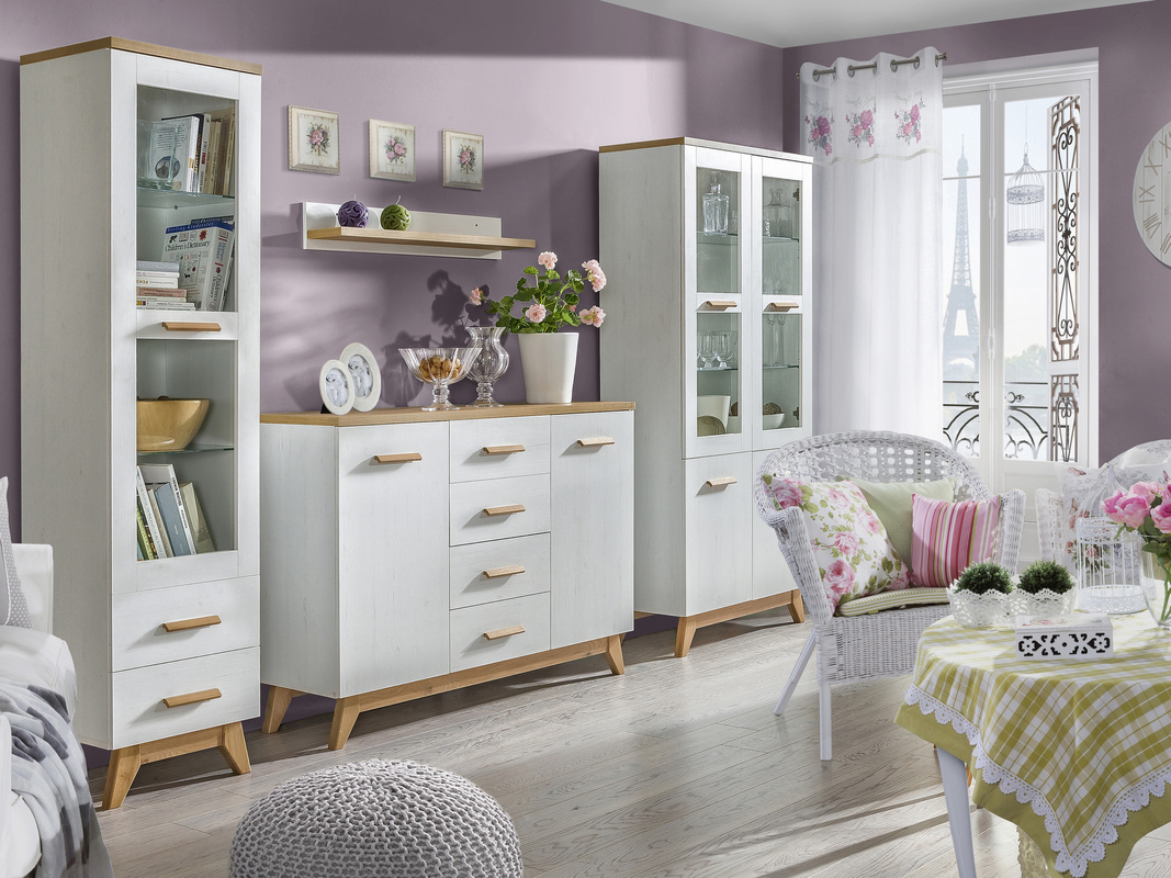 Zestaw mebli do salonu w stylu skandynawskim SILVA