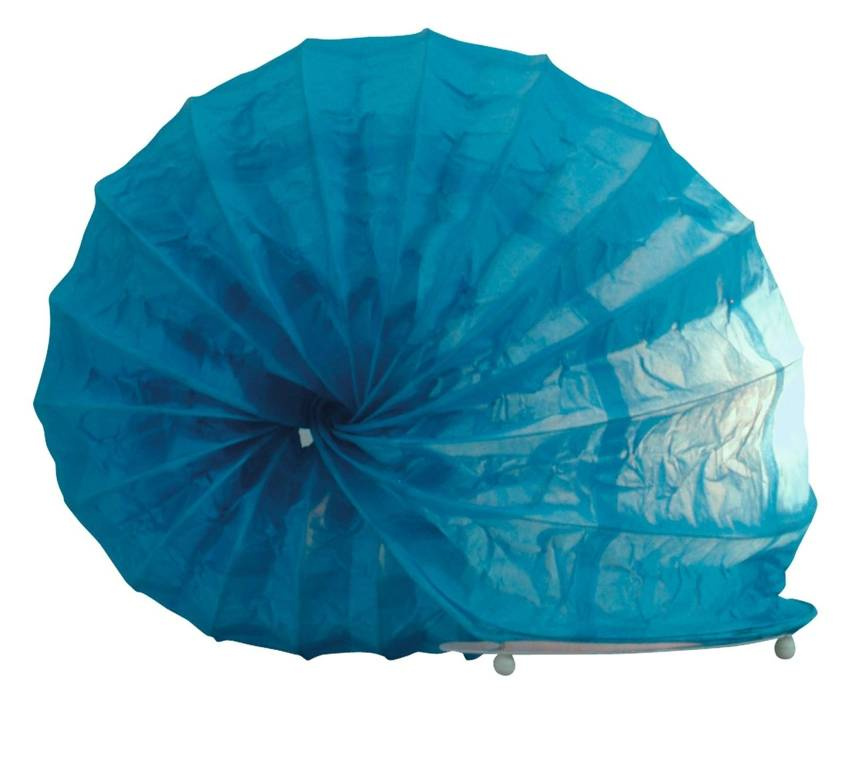 Niebieska lampka biurkowa nocna do pokoju dziecięcego ŚLIMAK papierowa 40W