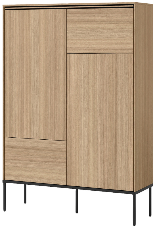 Wysoka drewnopodobna komoda do salonu 98 cm VISSO