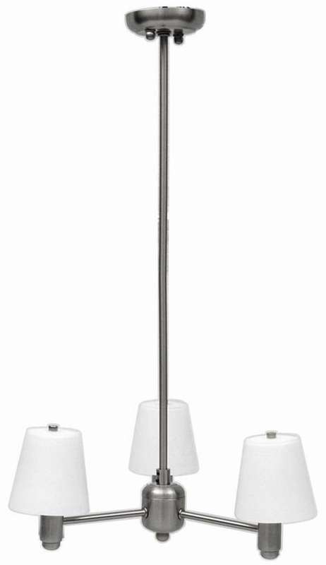 Lampa wisząca z regulacją wysokości do salonu OMA 50 cm nikiel matowy