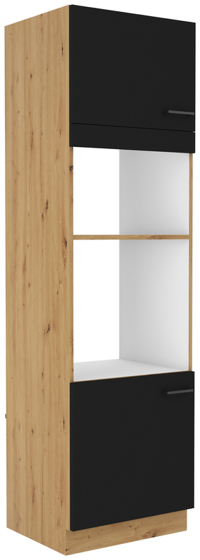 Szafka kuchenna pod zabudowę piekarnika i mikrofali 60 cm artisan czarny MILANO