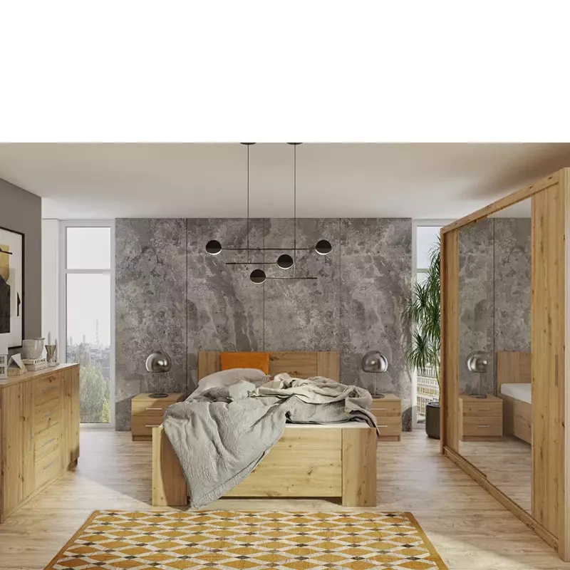 Nowoczesna sypialnia dąb artisan BELLA 6