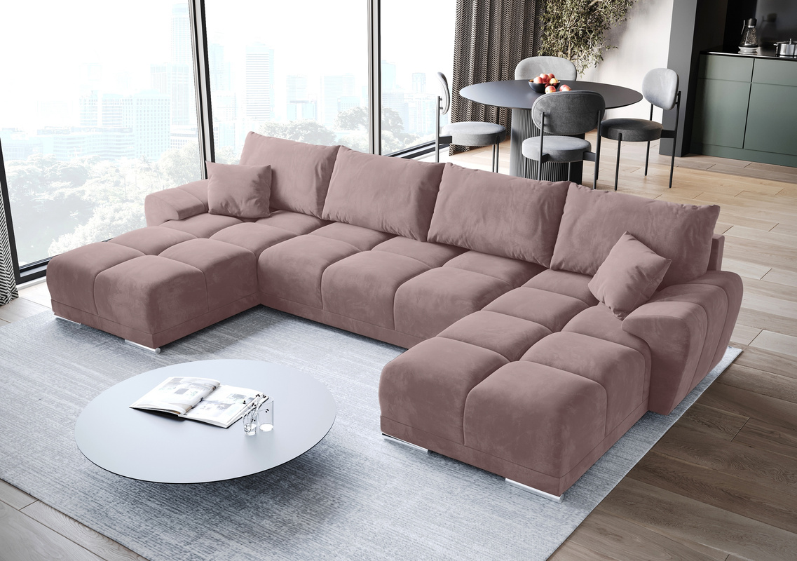 Nowoczesny narożnik z funkcją spania NUBES