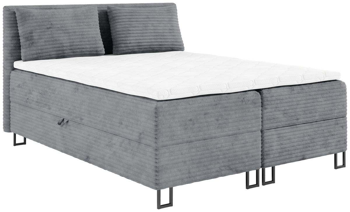 Tapicerowane łóżko 180x200 cm kontynentalne do sypialni TESSA