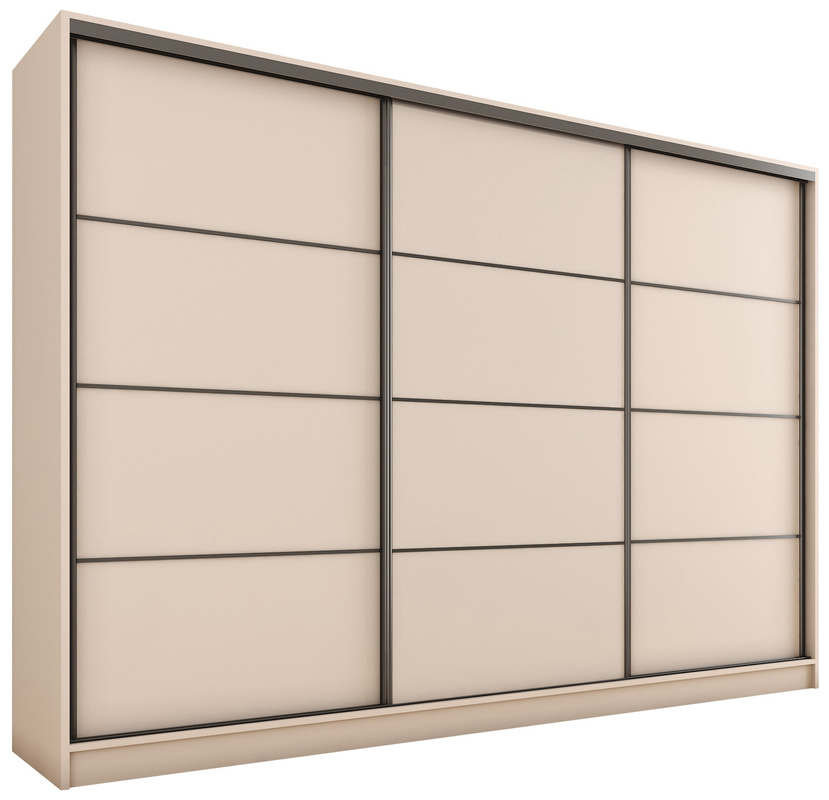 Duża szafa przesuwna do sypialni 250 cm LOFT beż piaskowy