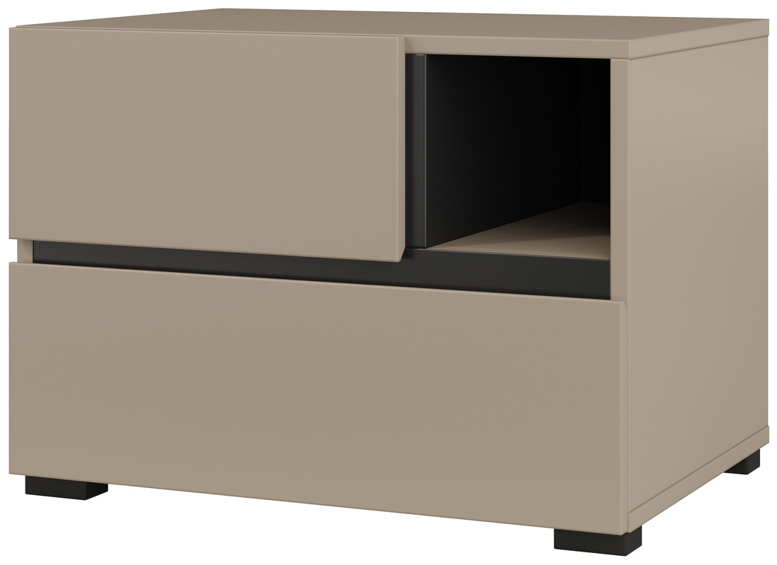 Stolik nocny do sypialni z szufladami 55 cm CROSS