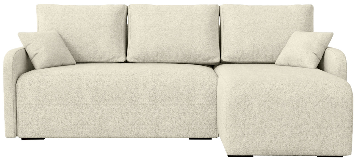 Beżowa rozkładana rogówka z funkcją spania boucle MALEN