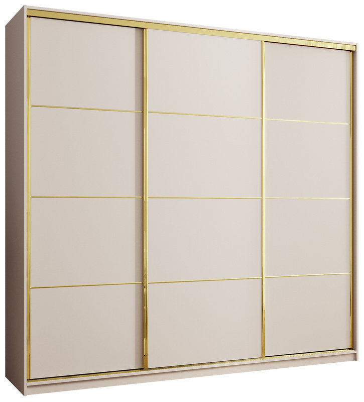 Szafa przesuwna 250 cm GOLD NEW MAX beż piaskowy