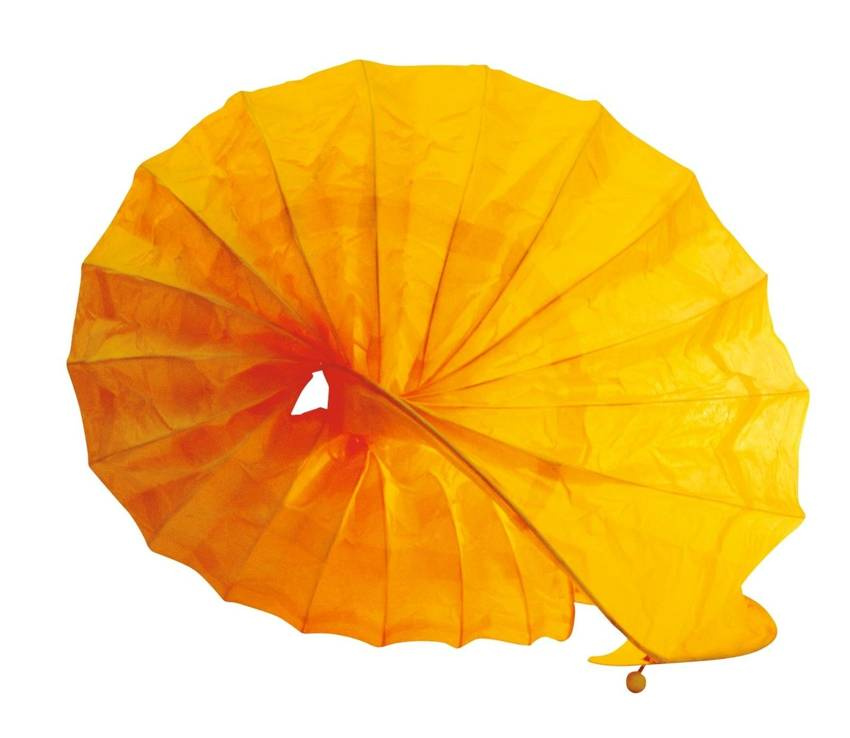 Żółta lampka biurkowa nocna do pokoju dziecięcego ŚLIMAK papierowa