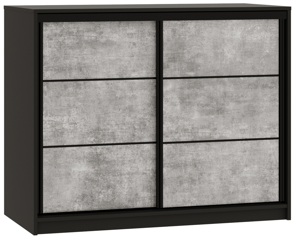 Dwudrzwiowa komoda 120 cm z drzwiami przesuwnymi LOFT