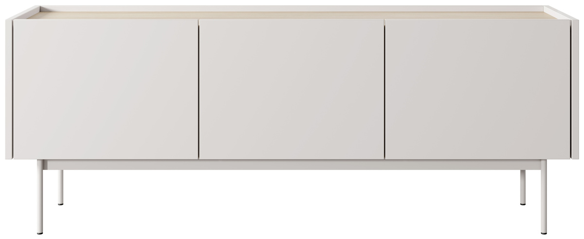 Nowoczesna szafka RTV na nóżkach 144 cm CRYSTAL kaszmir