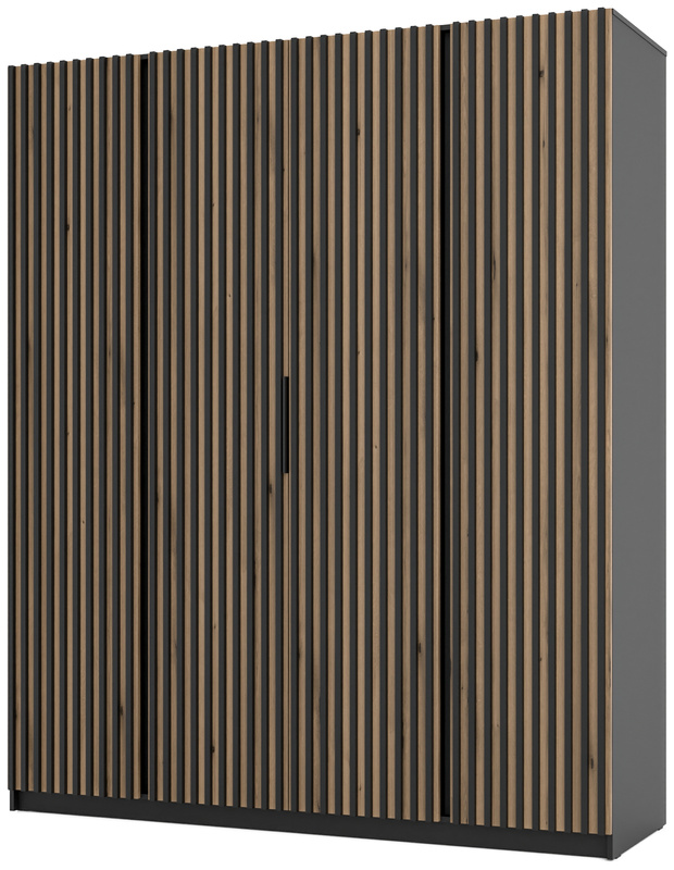 Szafa w stylu loftowym z lamelami 200 cm KARAT