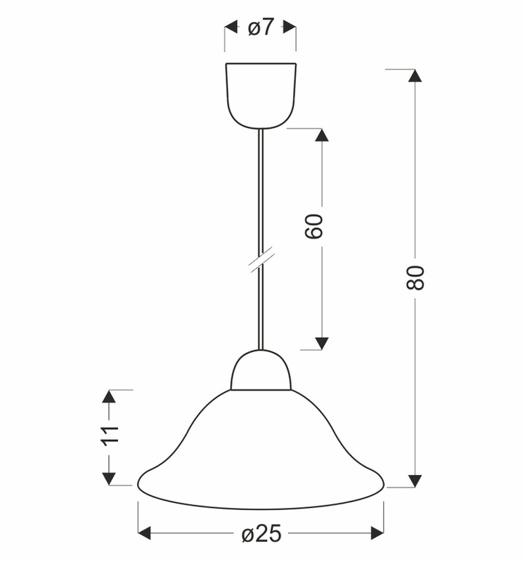 Biała lampa wisząca 1-płomienna do salonu LENIS z kloszem
