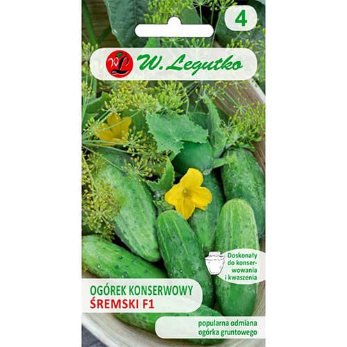 1 szt, Ogorek Sremski F1 - Nasiona: Ilość w opakowaniu: 3 g