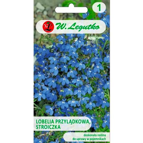 1 szt, Lobelia niebieska - Nasiona: Ilość w opakowaniu: 0.2 g