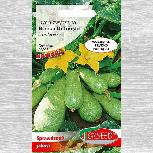 1 szt, Cukinia (Dynia zwyczajna) Bianca Di Trieste - Nasiona: Ilość w opakowaniu: 2 g