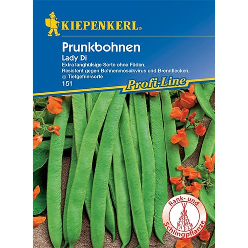 Fasola wielokwiatowa Lady Di - Nasiona. Ilość w opakowaniu: 1 opak - GradinaMax