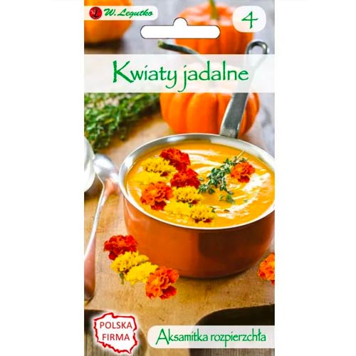 1 szt, Aksamitka rozpierzchła, mix - Kwiaty jadalne - Nasiona: Ilość w opakowaniu: 1 g