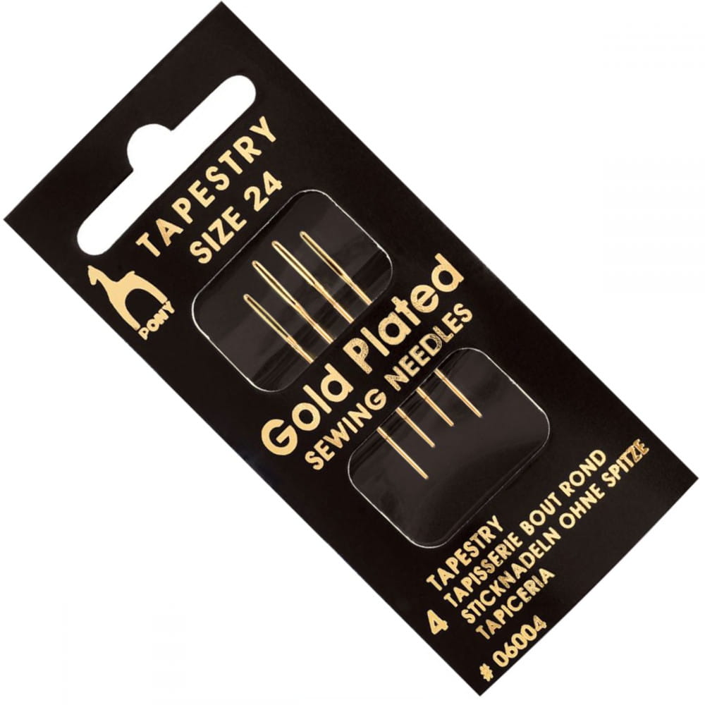 igły do haftu pozłacane PONY 24 bez czubka 06004 .