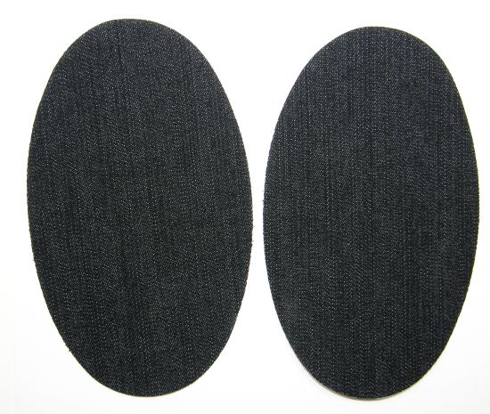 łaty poliestrowe termoprzylepne 2 szt. kol. jeans 253 czarny