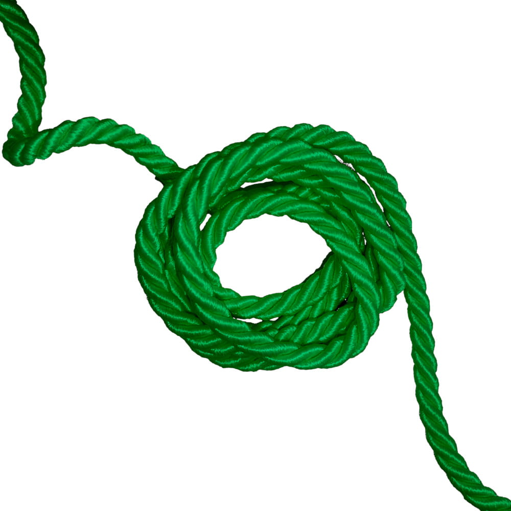 Sznurek atłasowy skręcany 7mm 20mb kol. zielony