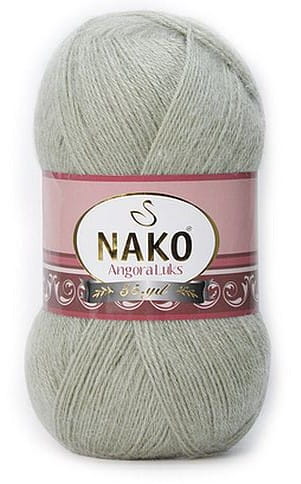 Włóczka NAKO ANGORA LUKS 100g kolor: 23266/ zielono szary