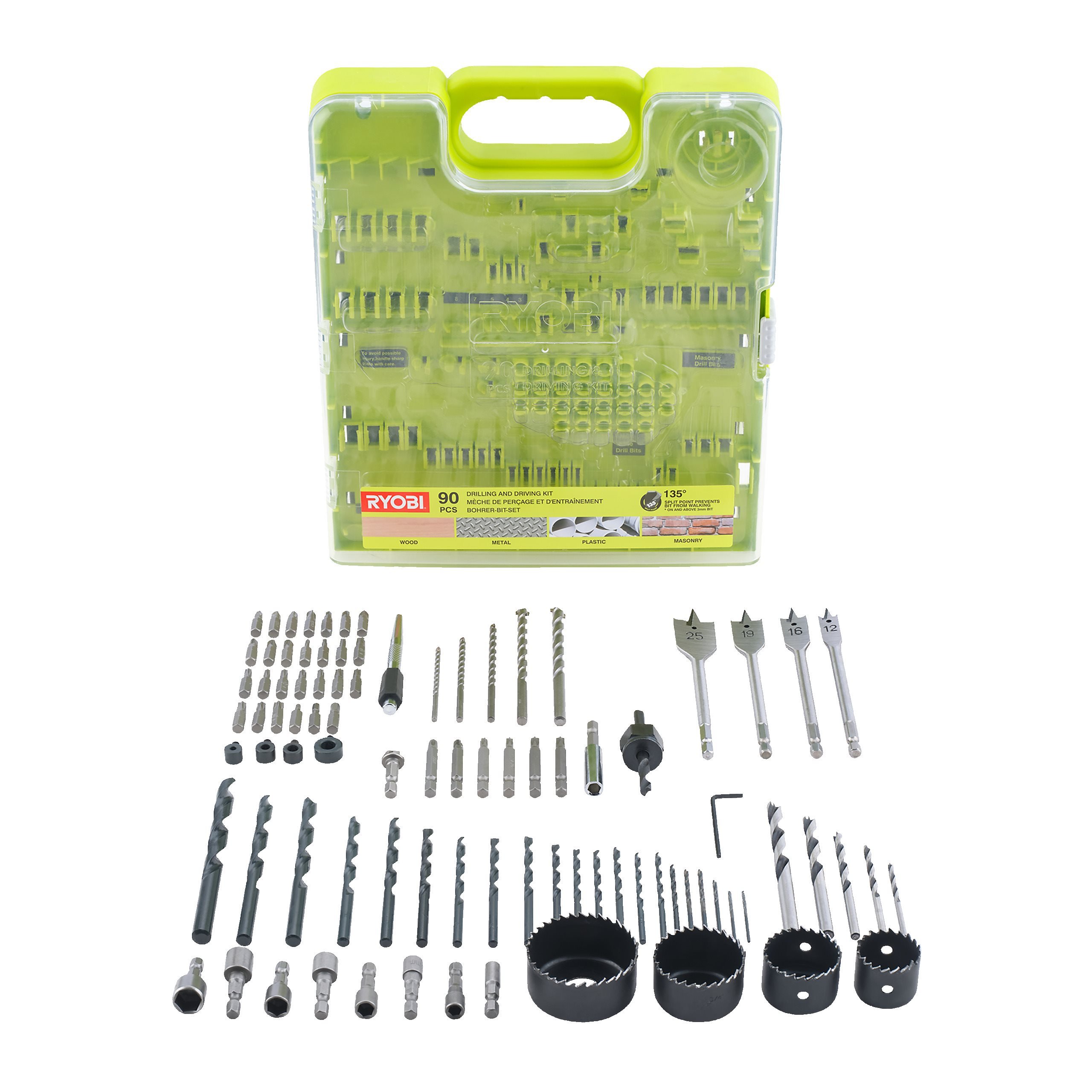 Zestaw wierteł i bitów (90 szt)