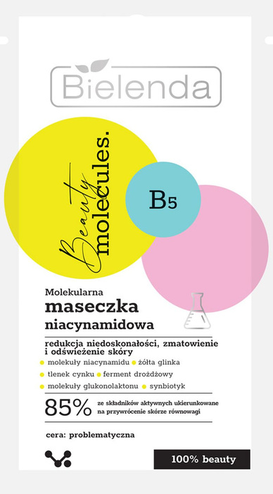 Bielenda Beauty Molecules Molekularna niacynamidowa maseczka, 8 g