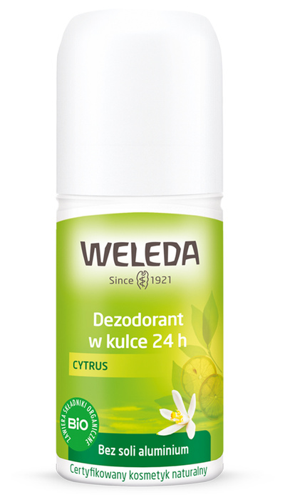 WELEDA Cytrusowy dezodorant w kulce 24 h, 50 ml
