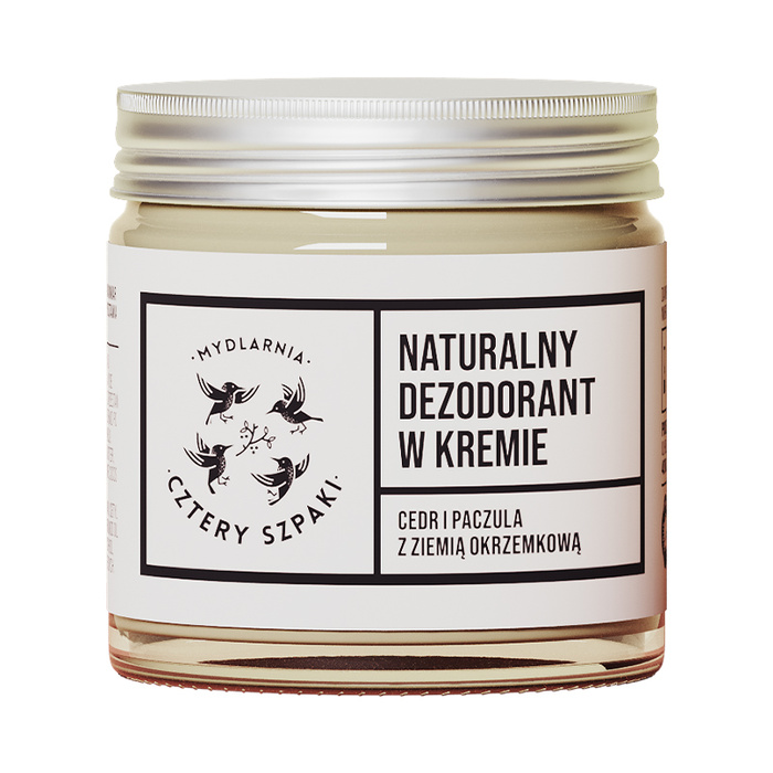 4 Szpaki Dezodorant w kremie Cedr i Paczula, 60 ml