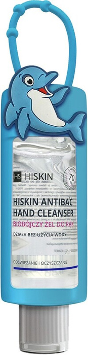 HISKIN ANTIBAC Żel antybakteryjny do rąk, etui delfin, 75 ml