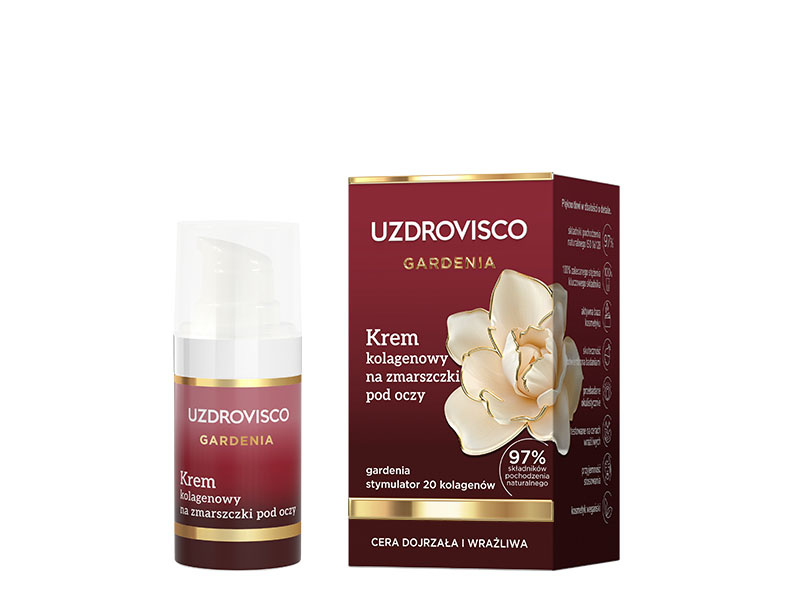 Uzdrovisco Gardenia Krem kolagenowy na zmarszczki pod oczy 15 ml