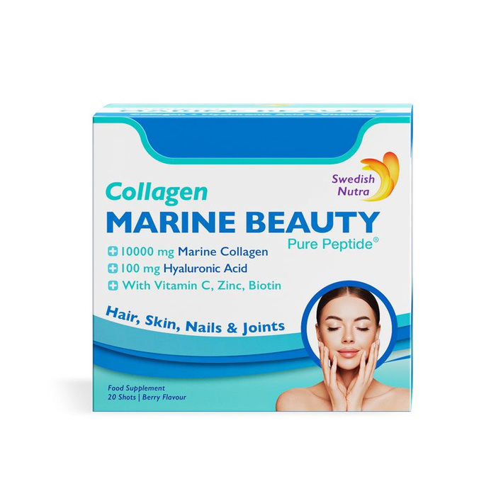 Swedish Nutra Marine Beauty Shots 10 000 mg Kolagen w shotach, 20 szt x 25 ml