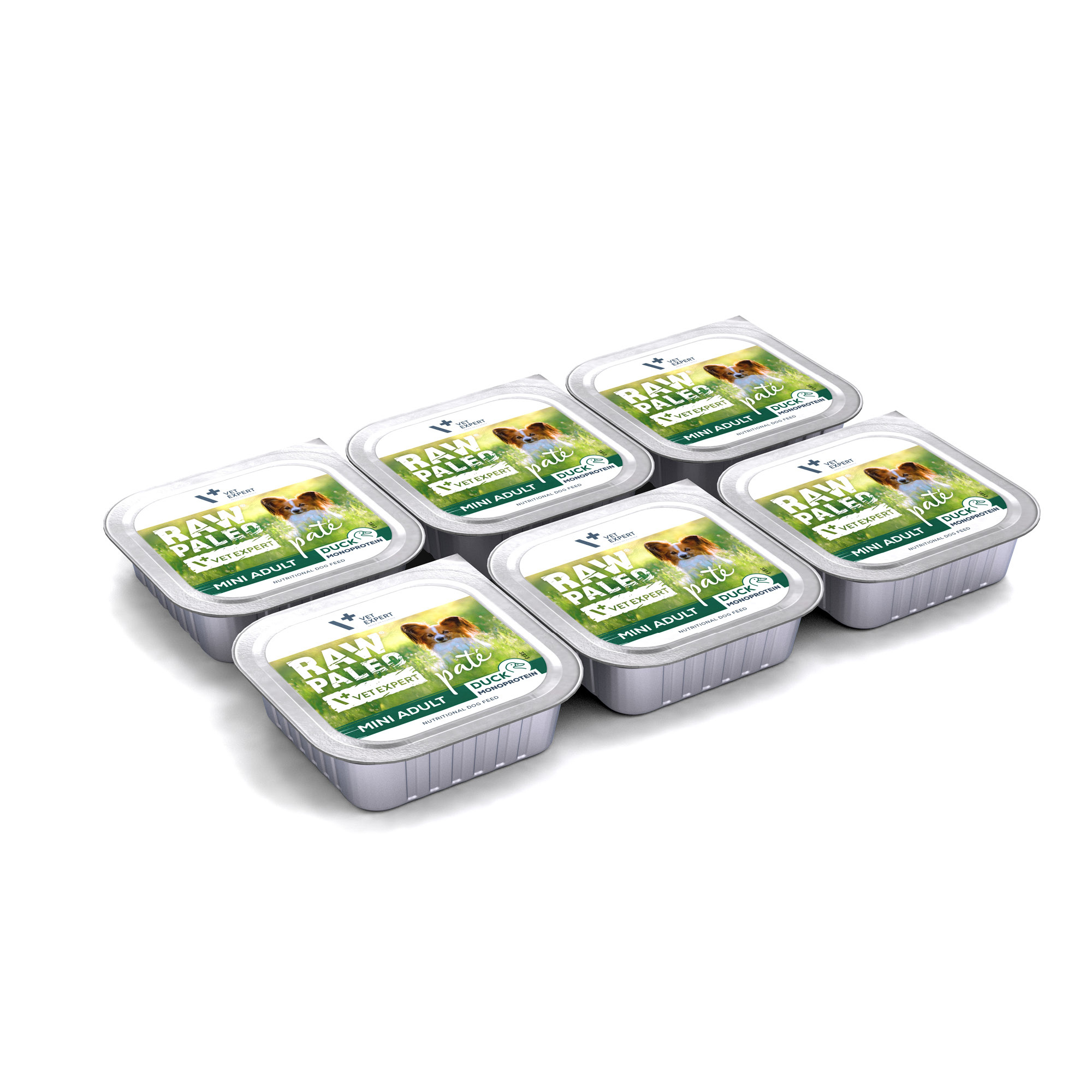 RAW PALEO DUCK PATE MINI ADULT 6x150g - mokra karma dla psów dorosłych - kaczka
