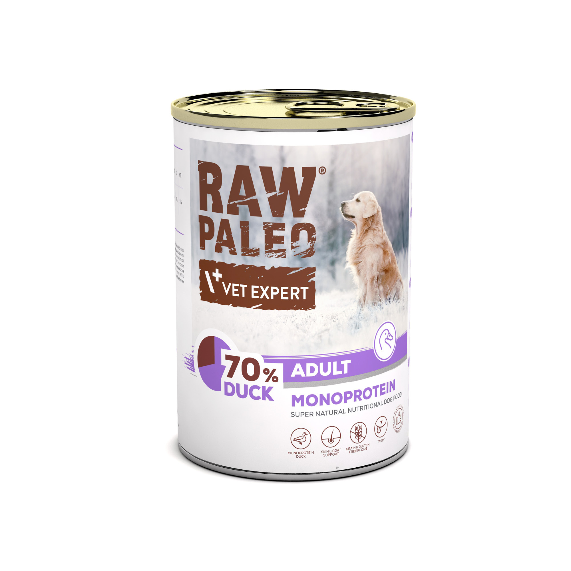 RAW PALEO ADULT DOG DUCK 400g - mokra karma dla psów dorosłych monoproteina z kaczką