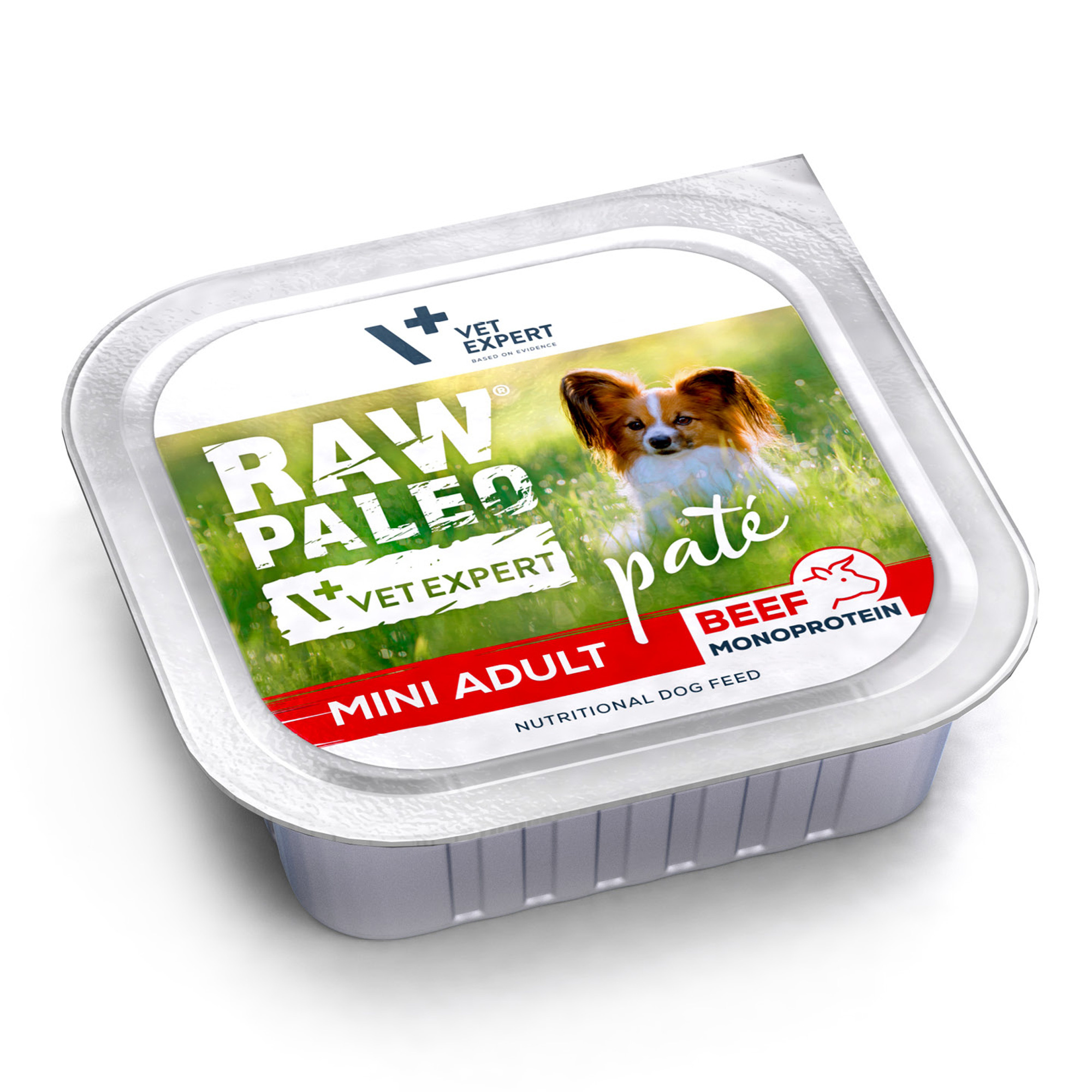 RAW PALEO PATE MINI ADULT BEEF - mokra karma dla psów dorosłych - wołowina 150g