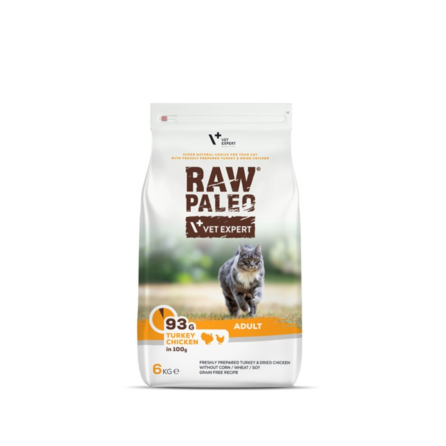 RAW PALEO ADULT CAT – sucha karma z indykiem i kurczakiem dla kotów dorosłych