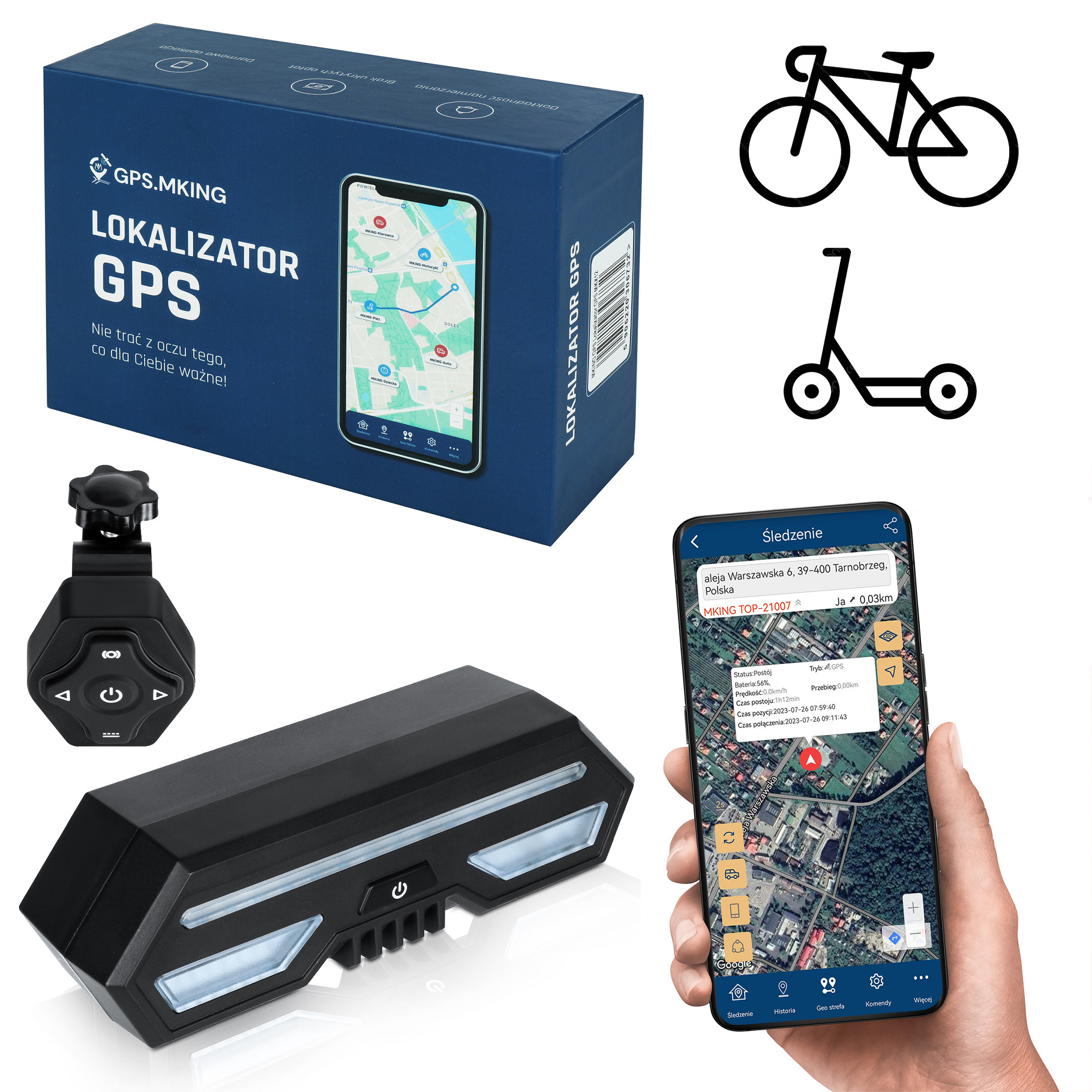 Lokalizator GPS na ROWER HULAJNOGE MKBIKESCOO