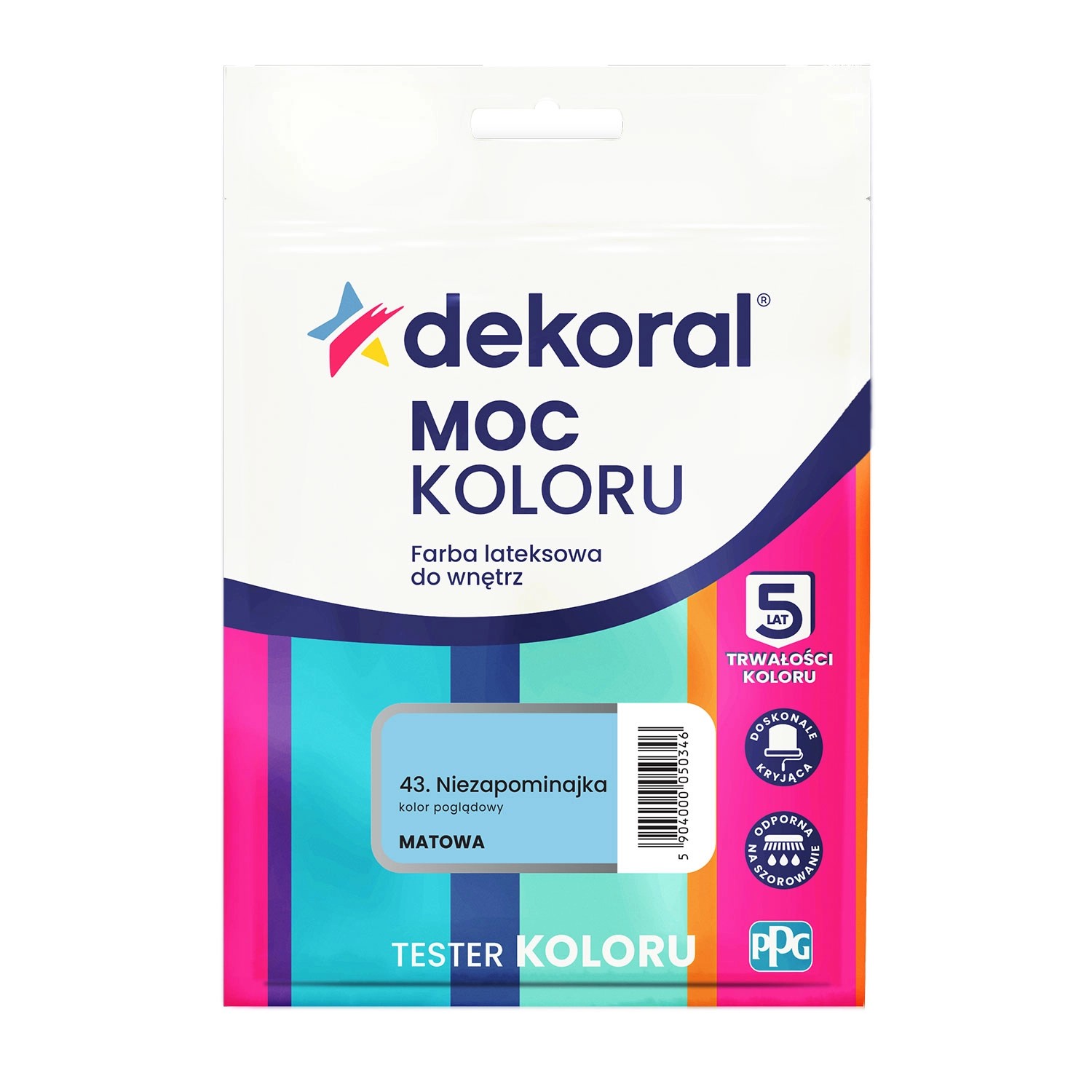 Tester farby Dekoral Moc Koloru niezapominajka 40 ml
