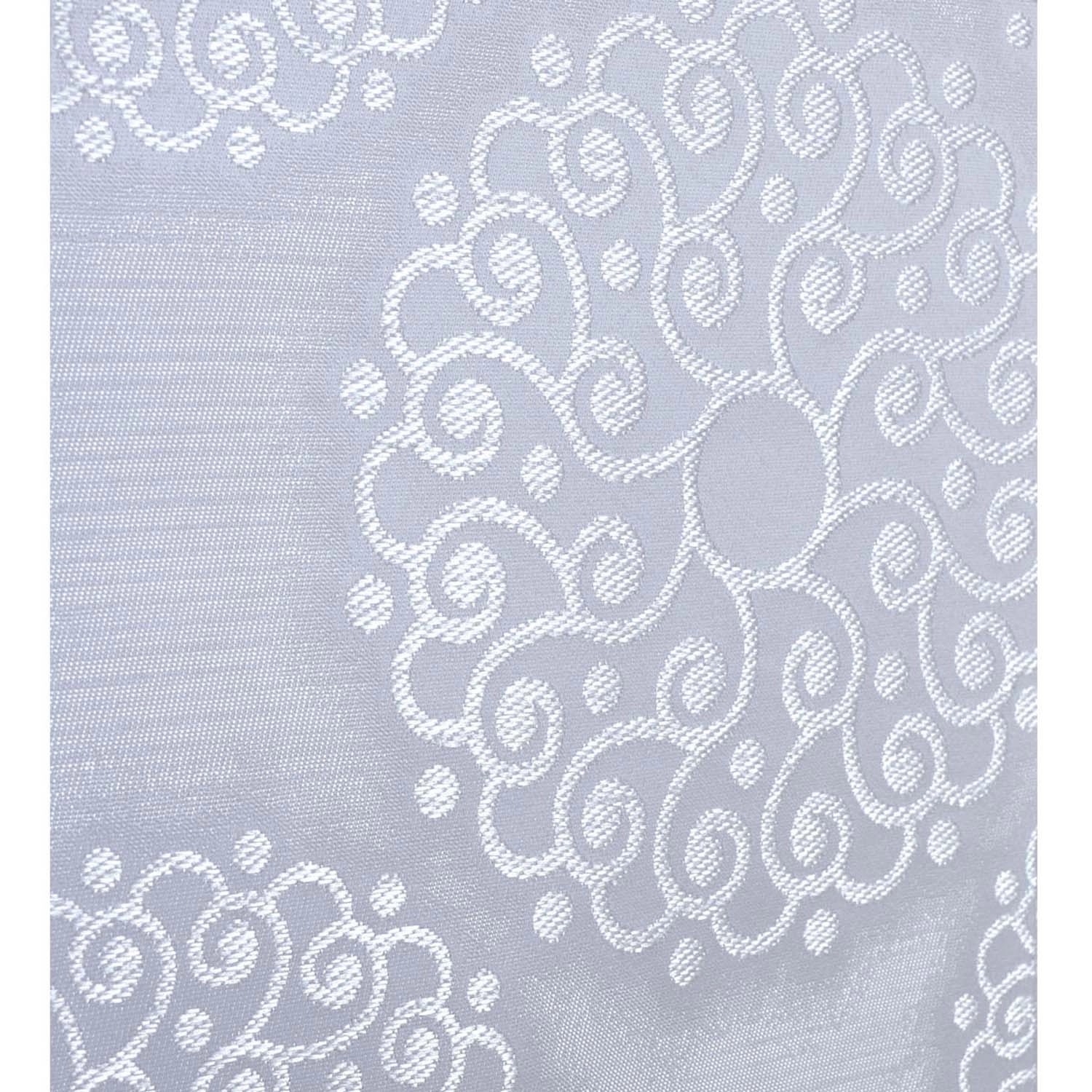 Haft Obrus świąteczny tkany ŚNIEŻYNKI 140x250 cm biały