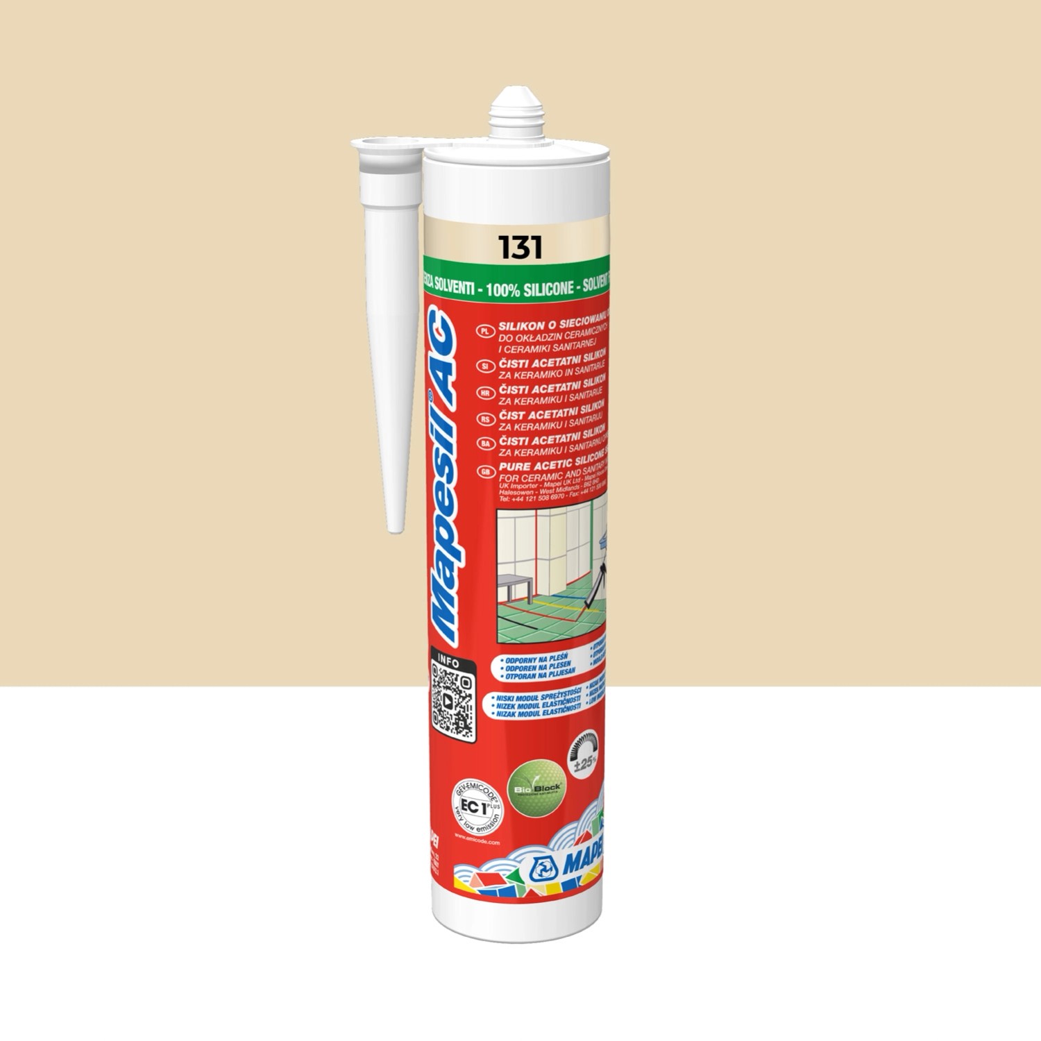 Mapei Silikon Mapesil AC 131 wanilia 310 ml
