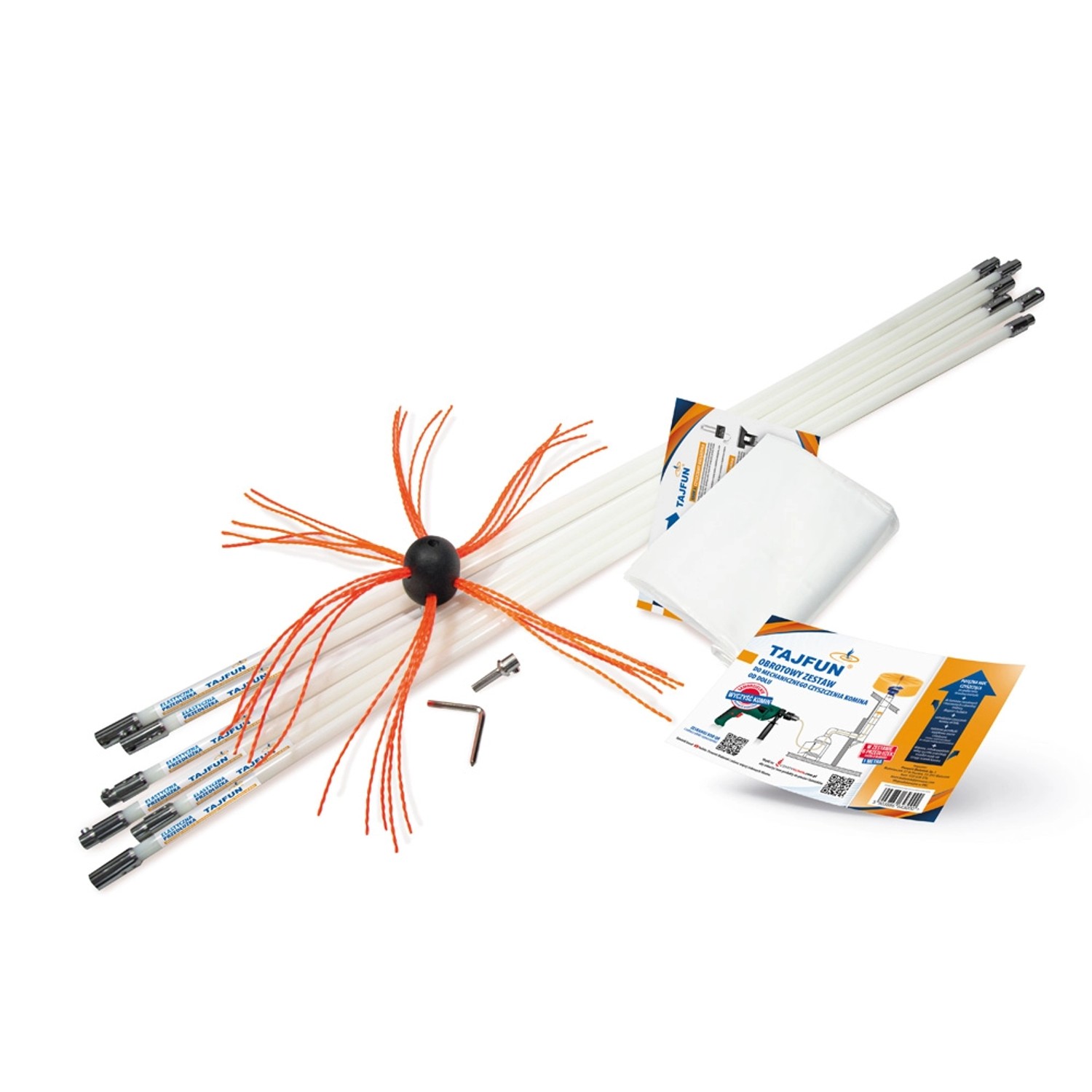 Tajfun Zestaw do czyszczenia komina 6m