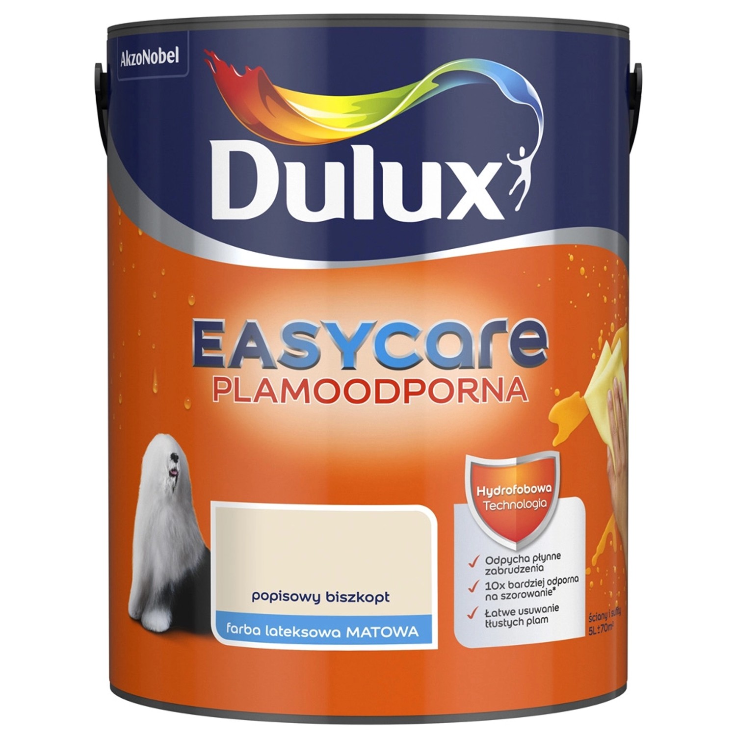 Farba plamoodporna Dulux Easy Care popisowy biszkopt 5 l