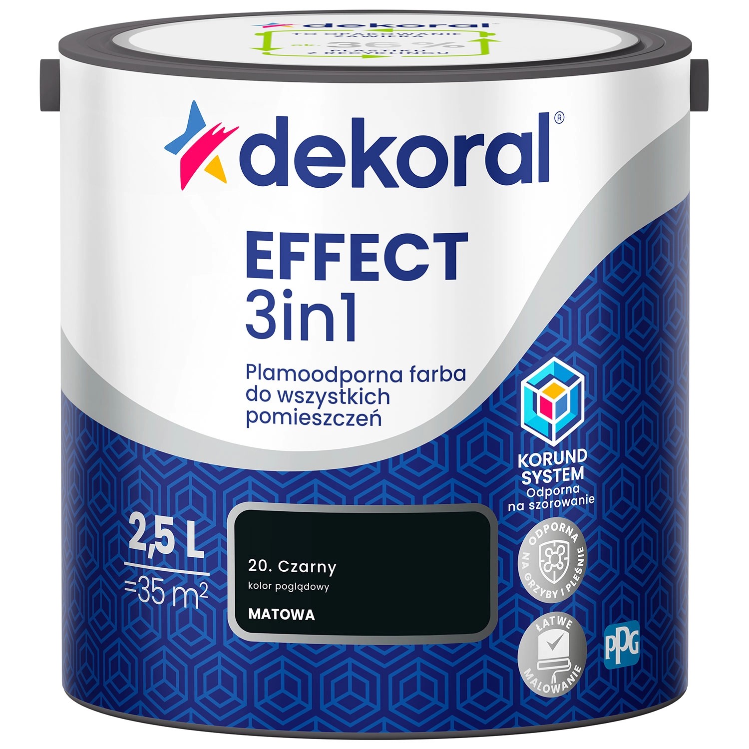 Farba Dekoral Effect 3w1 czarny 2,5l